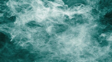Fototapeta premium Abstract Teal Smoke Swirls: A Mystical Vapor Background