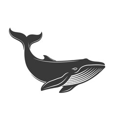 Whale Aggressive silhouette vector illustration