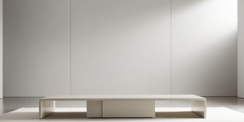 Sleek and Modern Coffee Table in a Clean Space.