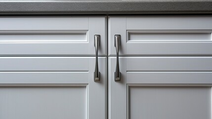 Fototapeta premium A photo of a spotless and sanitized kitchen cabinet