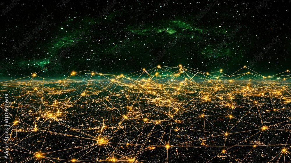 Poster global network: a celestial tapestry of interconnection