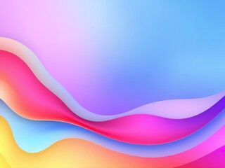 Fototapeta premium Colorful wavy gradient with transparent layers, abstract artwork, futuristic background