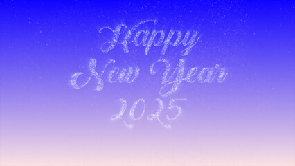 Fireworks 2025 blue background image.4k