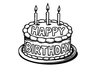  cake with burning candle birthday cake