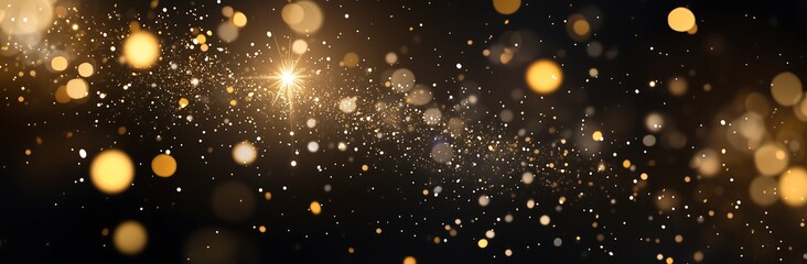 Celebratory Sparkler in Motion: Glowing Particles and Warm, Glimmering Light Effects for a Festive Atmosphere