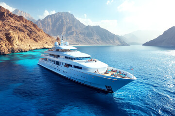 Luxury Yacht by Pristine Cliffs