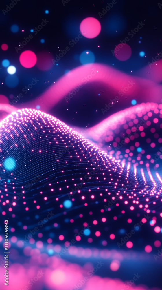 Poster digital graphic abstract background for ai and machine learning