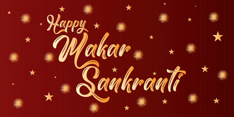 Happy Makar Sankranti Festival Background Design Template, Flyer, poster, banner, greeting card, invitation , social media post. eps10