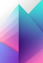 A stunning abstract design with a pyramid-like structure in vibrant gradient colors, creating a dynamic and stylish visual composition.