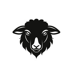 0Sheep Aggressive silhouette vector illustration