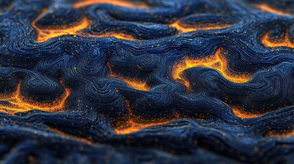 Abstract Lava Flow: A Digital Art Masterpiece