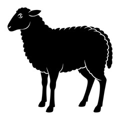 a sheep silhouette vector design