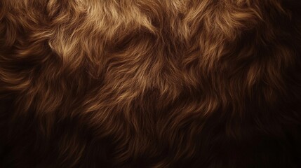 Naklejka premium Close-up of Soft, Wavy Brown Fur