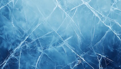 grunge textured ice blue frozen rink winter background, top view, generative