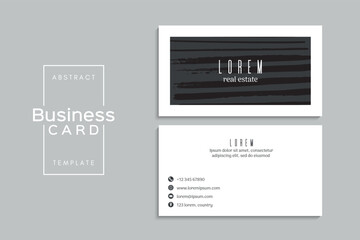 Watercolor floral business card design. Template