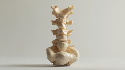 Human Spine Model Isolated on Background