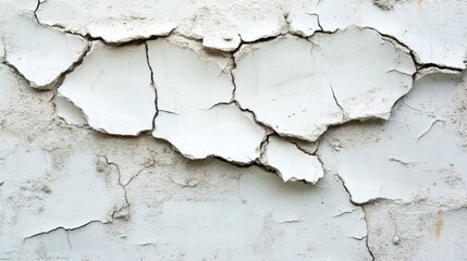 Obraz premium Cracked and Peeling White Paint on a Wall