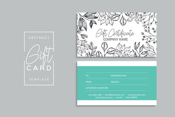 Set of colorful gift cards template. Modern style vector illustration of flowers for saloon, gallery, spa, shop. Gift voucher