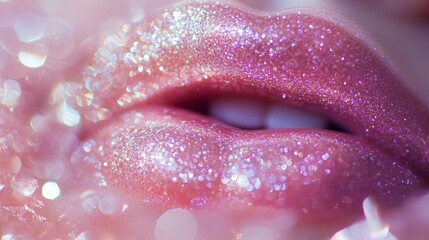 Glossy shining lips fastive make up glossy shining lips composition background