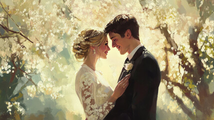 Spouses' Day. a couple in love. man and woman