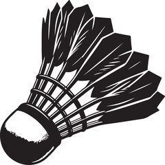 badminton shuttlecock black silhouettes