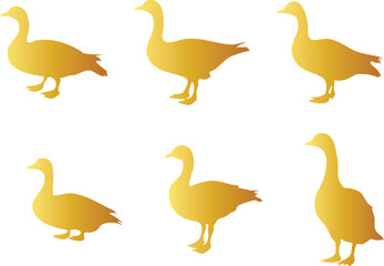 Luxurious Golden Goose Silhouettes for Branding