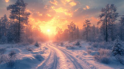 winter landscape art, winter wonderland scene, frosted pine trees, snowy landscape painting, winter nature beauty, beautiful winter day, winter forest vista, magical winter scene, scenic winter forest