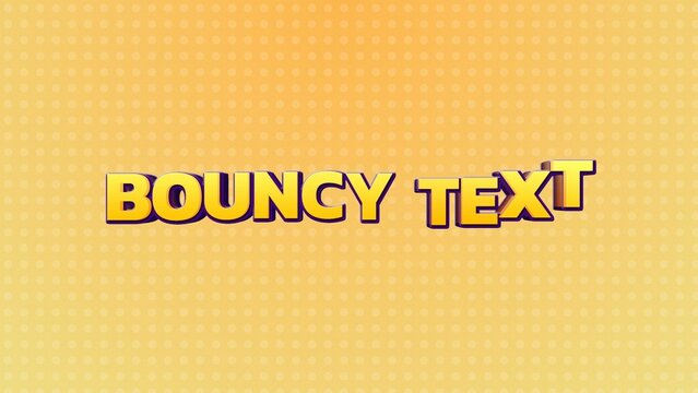 Bouncy 3D Text Cartoon Title Intro