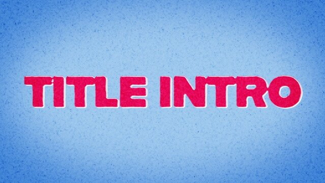 Comic Cartoon Morphing Title Intro