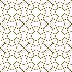 Seamless arabic ornament based on traditional arabic art. Geometric mosaic. 