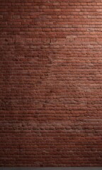 Red brick wall with a subtle shadow effect to highlight its texture and depth, textured, red brick, dimension