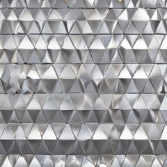 Fototapeta premium Seamless diamond-shaped metallic pattern in white, surface, backdrop, shiny, tiling
