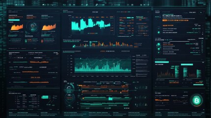 Futuristic Trading Dashboard with Bitcoin Insights