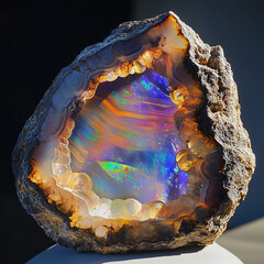 Obraz premium aesthetic image of a mineral stone. AI generated 
