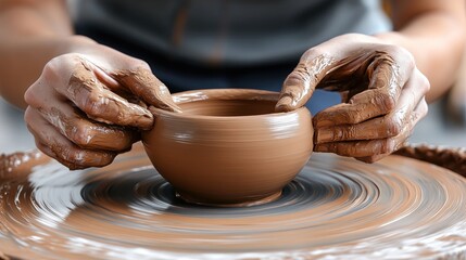 Hands Shaping Clay: A Potter's Passion