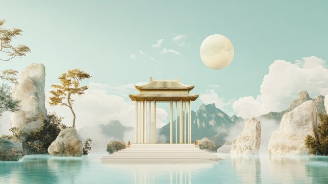 fountain in the park - Powered by Adobe