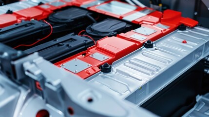 battery packs in electric vehicles, showcasing technology and innovation