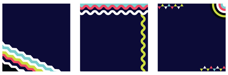 Creative light map concept. Collection of templates with geometric shapes. Template for labels, branding, sales, illustrations, presentations, online advertising.