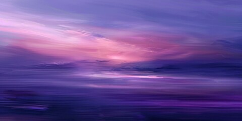 Obraz premium Purple Sunset Landscape: Vibrant Hues and Tranquil Serenity