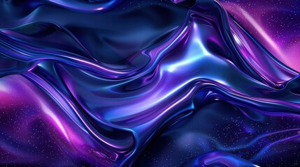 Cosmic Swirls: Abstract Fluid Art with Glowing Nebula and Galaxy Background