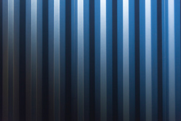 blaue Metallwand eines Containers