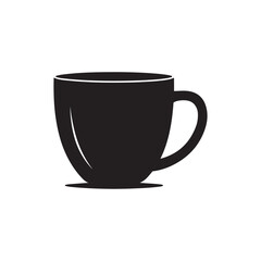 A silhouette art of a cup