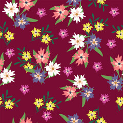 cute flower pattern image for fabric textile or wall decoration