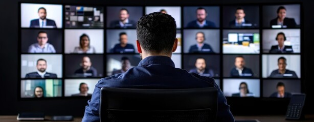 Virtual business meeting office environment video conference digital interaction collaborative viewpoint for success