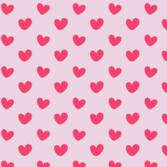 Pastel hearts seamless pattern cute valentines day