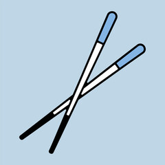 Chinese chopsticks, chop sticks vector icon