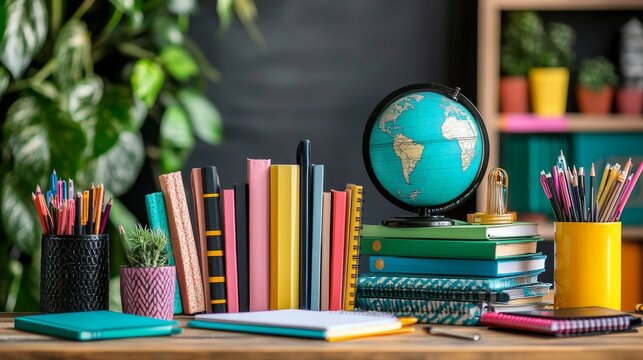school supplies on table - Powered by Adobe