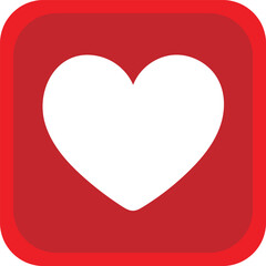 Thumbs up and heart, social media vector icon