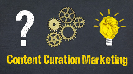 Obraz premium Content Curation Marketing 