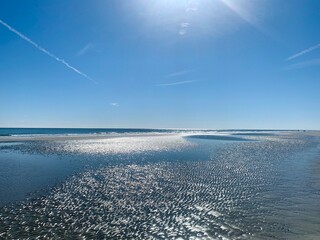 beach and sea in the morning sandy sunny beach landscape warm summer perfect day ocean picturesque sky